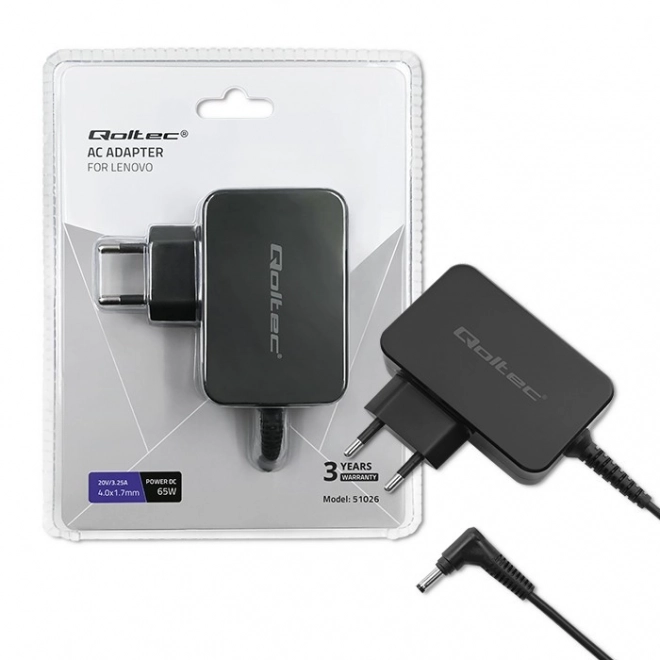 Napájecí adaptér Qoltec pro Lenovo 65W 20V 3.25A