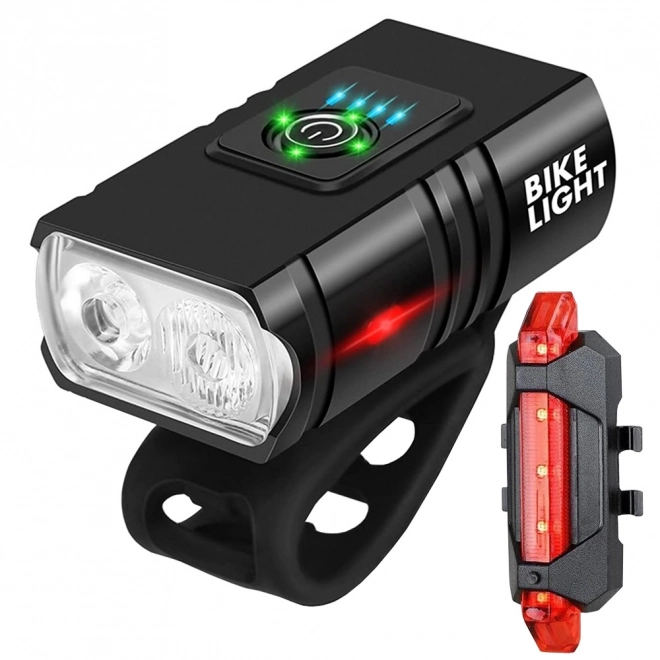 Sada LED světel na kolo s USB nabíjením