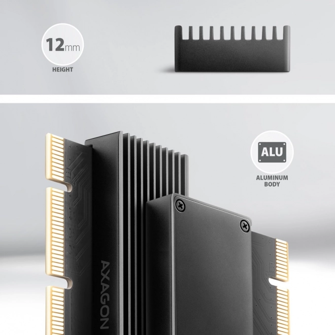 PCEM2-XS interní adaptér PCIe x16, M.2 NVMe, chladič