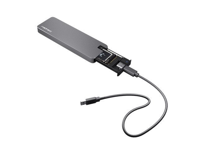 Hliníkový externí box pro SSD M.2 NVMe NATEC rhino s USB‑C 3.2 gen 2 (10 Gb/s)