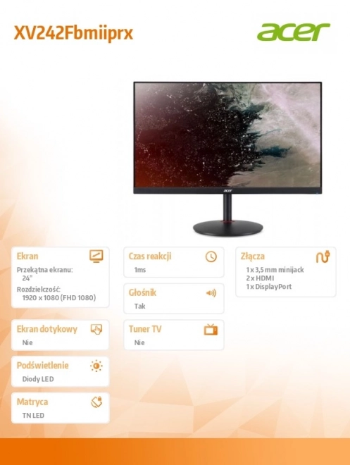 Monitor 24 palců Acer XV242F