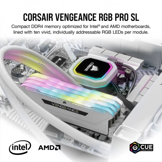 Corsair Vengeance RGB Pro SL DDR4 16GB 3200MHz bílá