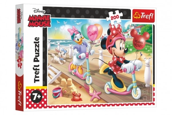 Puzzle 200 dílků Minnie na pláži Disney Minnie