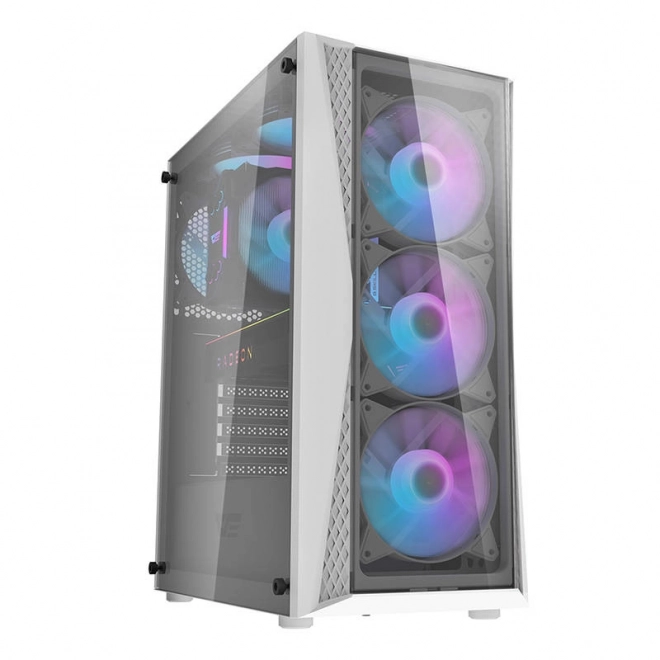 Počítačová skříň Darkflash DK352 Plus se 4 ventilátory (černobílá)