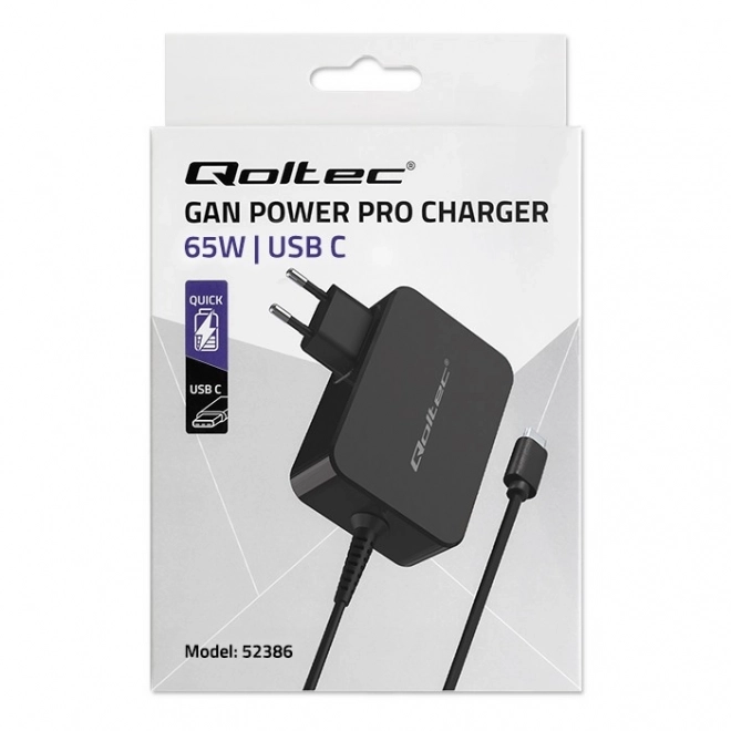 Nabíječka GaN Power Pro | 1xUSB-C | 65W | 5-20V | 3-3,25A | černá