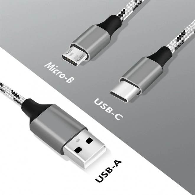 Univerzální nabíjecí a datový kabel USB 2.0 s Micro USB a USB-C
