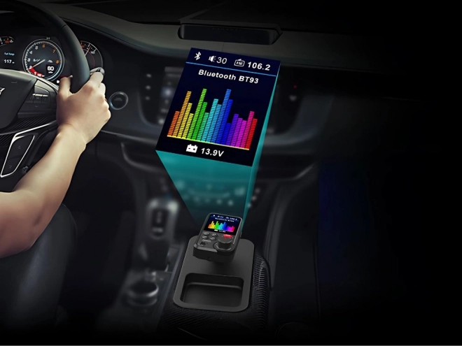 Bluetooth FM vysílač 5.0 s USB a LCD displejem