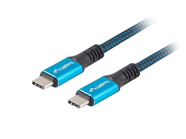 Kabel USB-C M/M USB4 1,2 m 100W 8K 60HZ černý/modrý