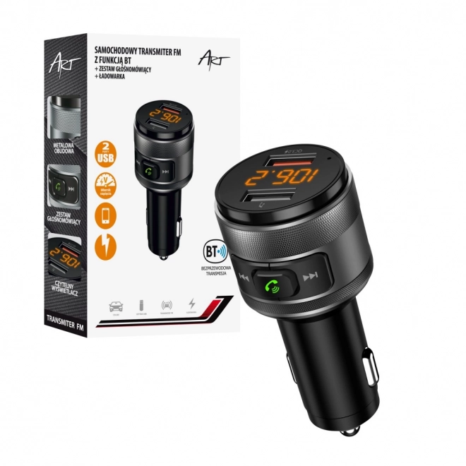 FM MP3 transmitter do auta s funkcí BT, USB LCD FM-57 QC3.0