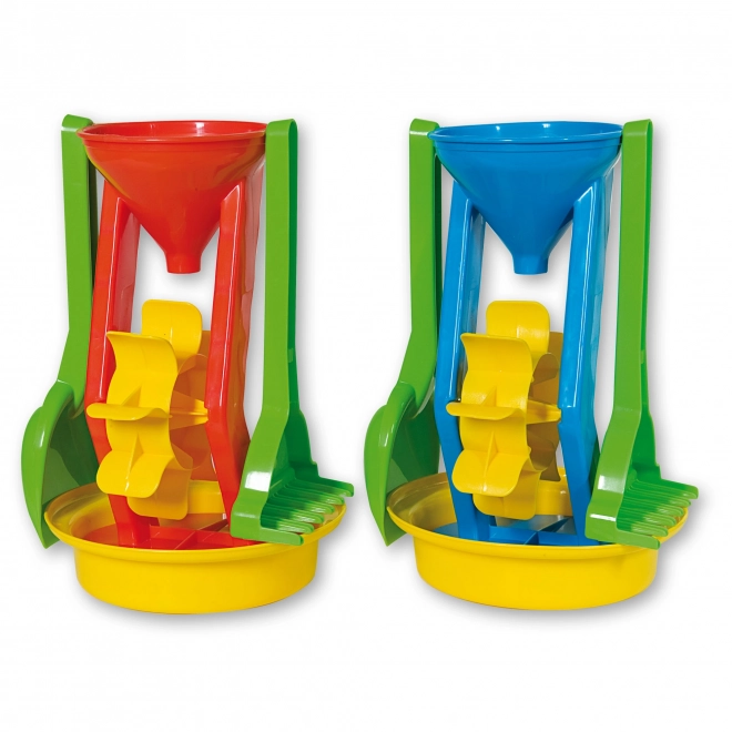 Androni Set za pesek z mlinčkom višina 26 cm – Červená