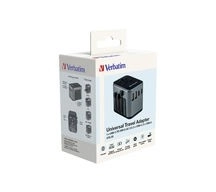 Cestovní adaptér UTA-03 49545 180 zemí, PD 30W nabíječka, QC 3.0 3x USB-C , 2x USB-A