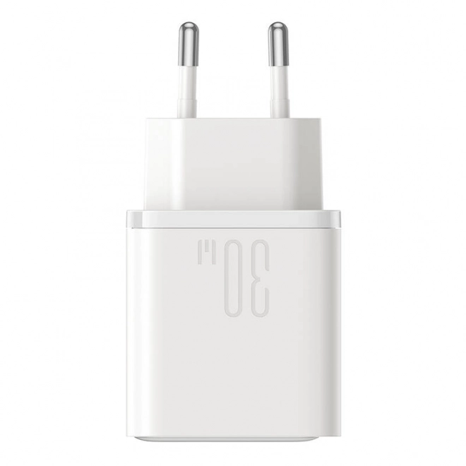 Joyroom duální nabíječka s USB-C a USB-A, 30W, bílá