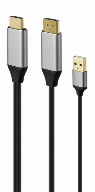 Napájený adaptér HDMI na DP 4K M 60Hz USB-A
