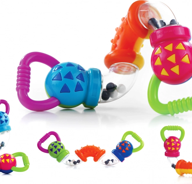 Chrastítko pro miminka 17 cm s otáčecími trubičkami