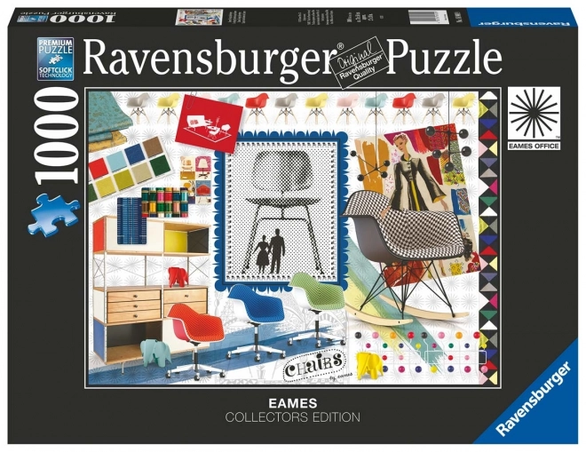 2D puzzle 1000 dílků Eames Design Classics Chairs