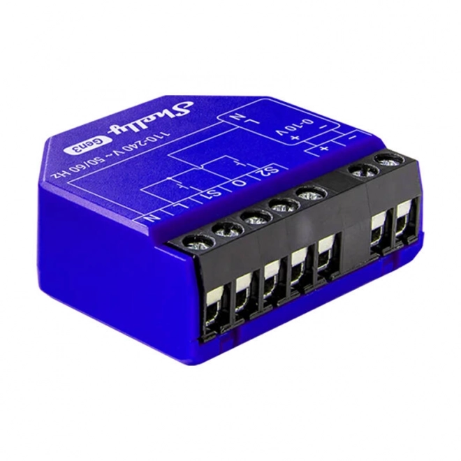 Shelly PM Gen3 stmívač osvětlení 0/1-10V, WiFi/Bluetooth