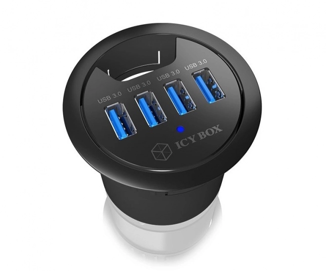 Stolní USB hub ICY BOX do průchodky 60 mm, 4× USB 3.0