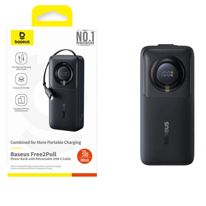 Powerbanka Baseus OS Free2Pull 10000 mAh s USB-C kabelem