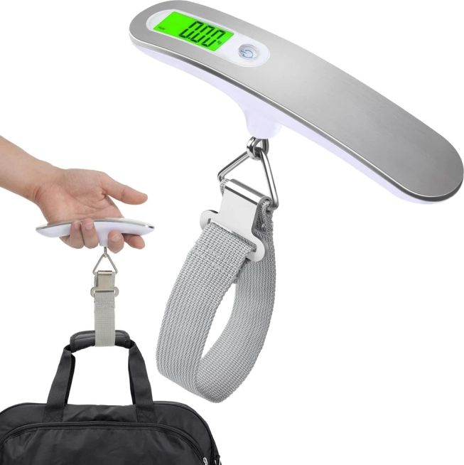 Digitální cestovní váha na zavazadla 50 kg s LCD displejem
