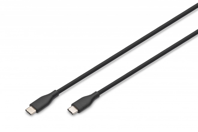 Silikonový napájecí kabel USB-C - USB-C, USB 2.0 60W, 2 m, černý