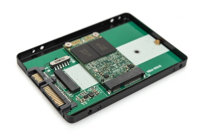 Adaptér SATA/HDD 2,5" M.2 /mSATA SATA 3,6 Gbit/s, zápis až 520 MB/s Hliníkový