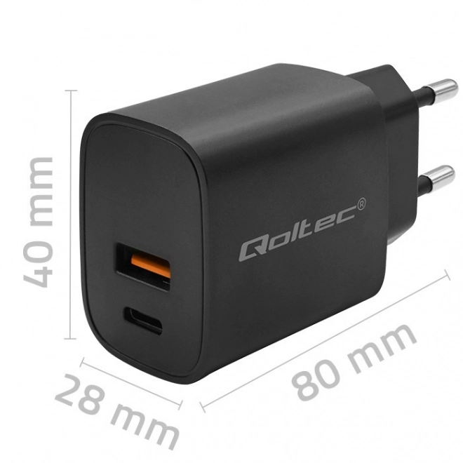 Nabíječka GaN Power Pro | 1xUSB-C | 1xUSB | 30W | 5-20V | 1,5-3A | černá