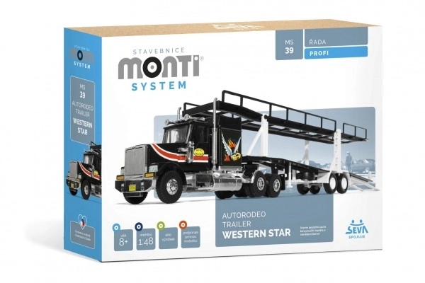 Stavebnice Monti System Autorodeo Trailer Western Star