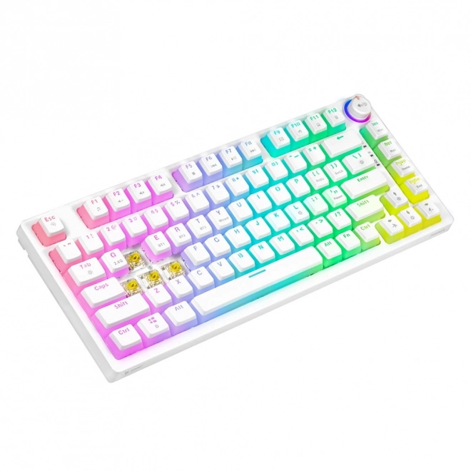 Mechanická bezdrátová klávesnice Phenix White Gateron Yellow Pudding