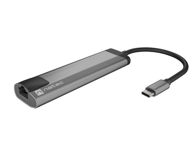 Víceportová dokovací stanice Fowler Go USB-C - rozbočovač 2x USB 3.0, HDMI 4K, USB-C PD, RJ45