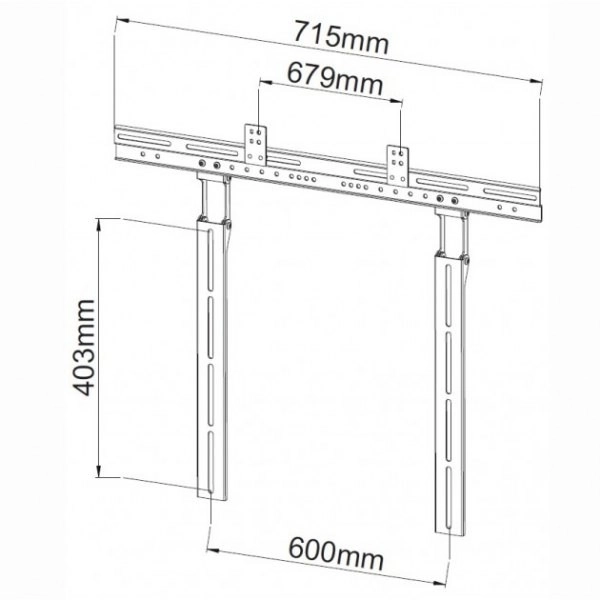 Nástěnný držák pro soundbar, 10 kg, černý