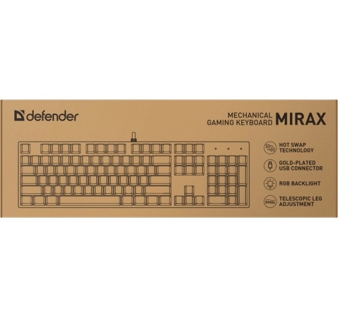 Mechanická klávesnice MIRAX GK-352 s RGB podsvícením černá