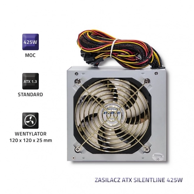 SilentLine 425W ATX zdroj (bulk)