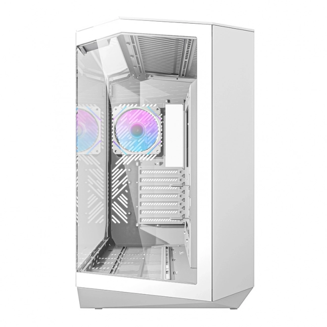 Počítačová skříň Darkflash s RGB ventilátory a držákem GPU bílá