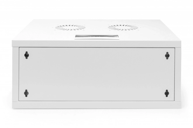Nástěnná síťová skříň 19" 4U SOHO 60kg skleněné dveře šedá