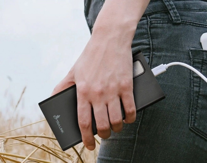 Power bank Extralink 10000 mAh rychlé nabíjení USB-C černý