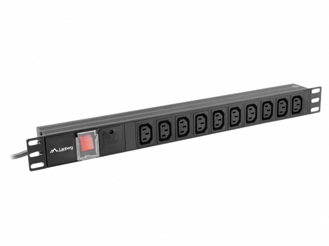 Rack PDU 19" 1U 10A 10X IEC C13 2m C14 napájecí lišta černá