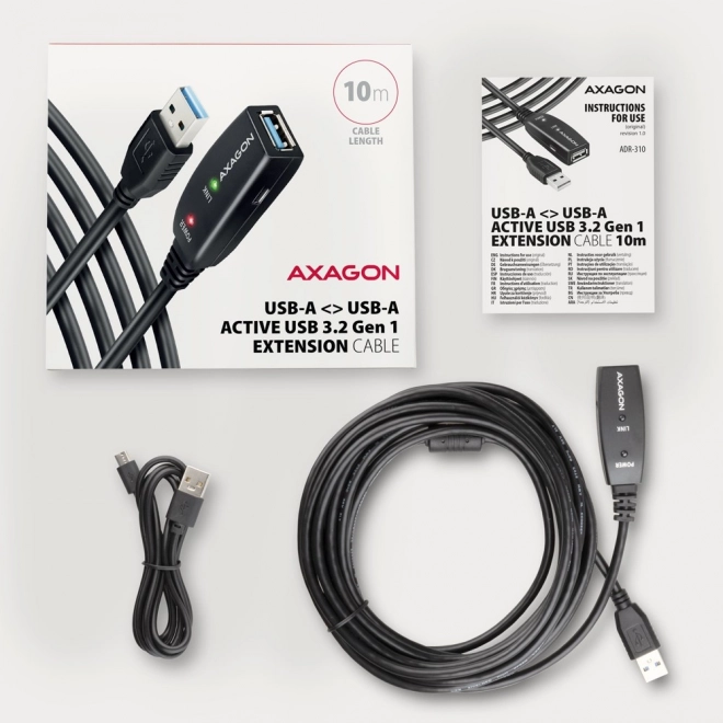 Axagon Aktivní USB Kabel Prodlužovací Repeater 10m