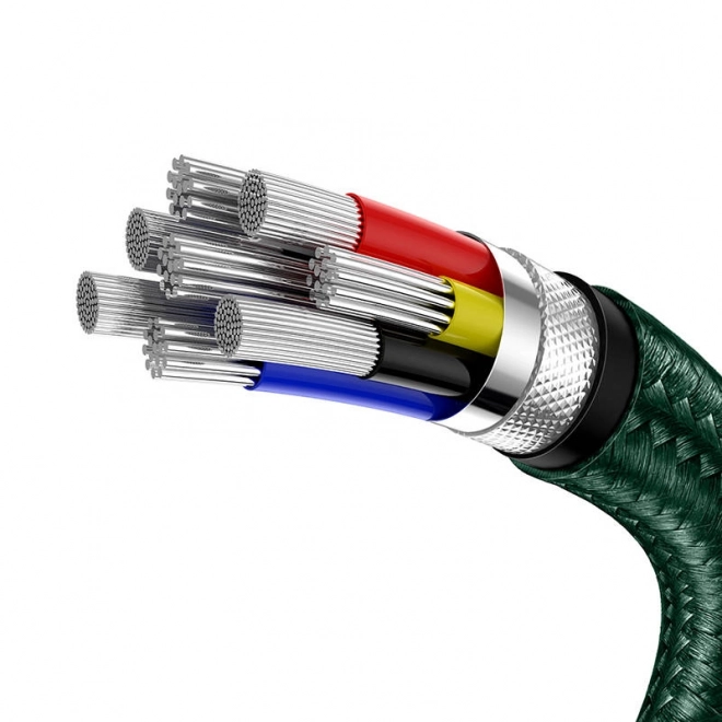 Kabel USB-C na USB-C Baseus Cafule, 100W, 2m (zelený)