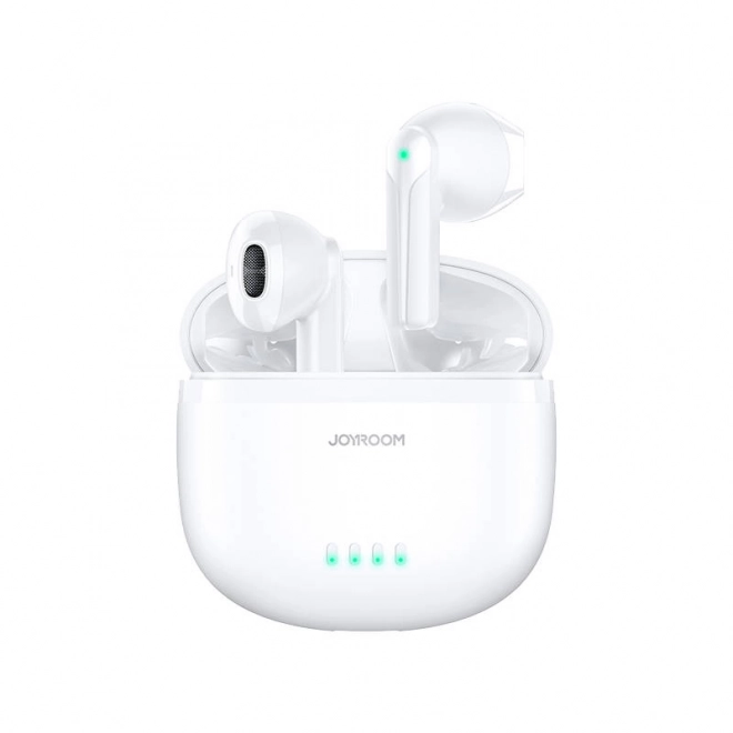 Bezdrátová sluchátka do uší Joyroom se 4 mikrofony a potlačením hluku, bílá