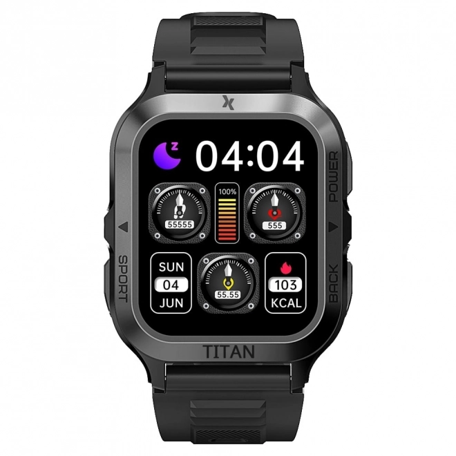 Chytré hodinky Maxcom FW67 Titan Pro grafitové