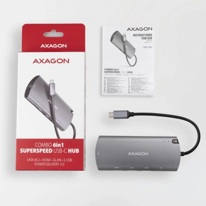 Wieloportový USB-C hub 3.2 Gen 1 AXAGON