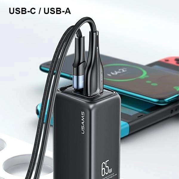 T47 USB/ USB-C 65W PD Rychlá síťová nabíječka