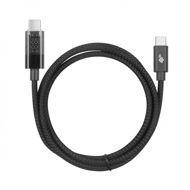 USB-C na USB-C kabel s LED indikátorem nabíjecího výkonu (1 m, 100 W)