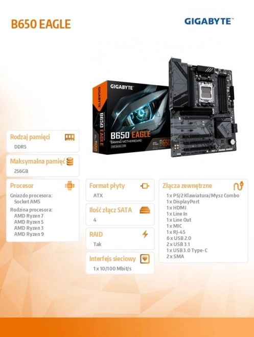 Základní deska Gigabyte B650 EAGLE AM5