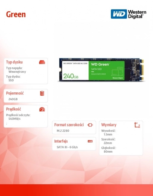 SSD Green 240GB SATA M.2 2280