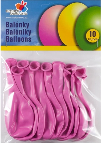 Sada 10 Růžových Nafukovacích Balónků 26cm