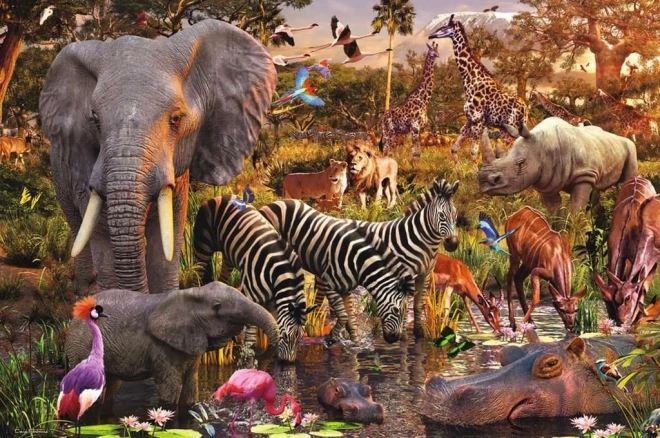 Ravensburger puzzle Africký svět zvířat 3000 dílků