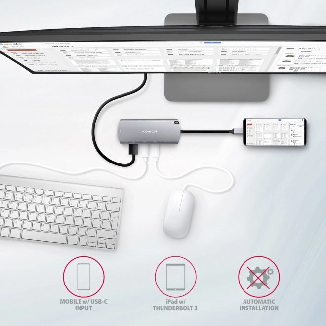 Wieloportový USB-C hub 3.2 Gen 1 AXAGON
