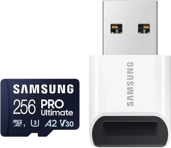Paměťová karta microSDXC 256 GB PRO Ultimate s čtečkou od SAMSUNG