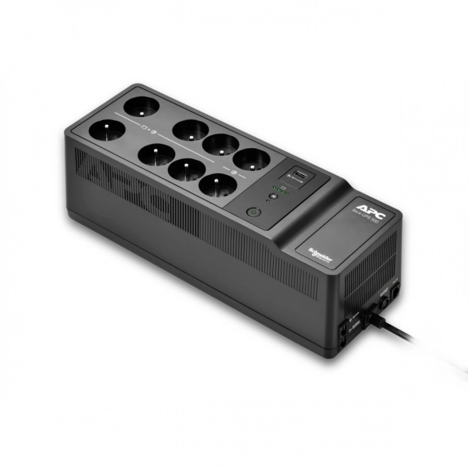 Záložní zdroj APC Back‑UPS 500 VA, 8 zásuvek typu E, USB
